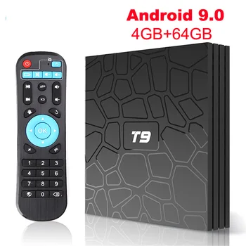 Android 9.0 TV BOX T9 Smart TV Box 4K Quad Core Media Player 4GB RAM 32GB/64GB ROM H.265 2.4G/5G WIFI USB 3.0 TVbox Set Top Box
Android 9.0 TV BOX T9 Smart TV Box 4K Quad Core Media Player 4GB RAM 32GB/64GB ROM H.265 2.4G/5G WIFI USB 3.0 TVbox Set Top Box