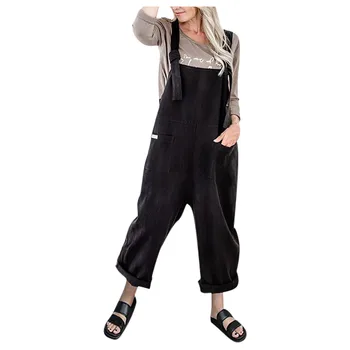 

Macacao Feminino Women Fashion Jumpsuit Women Solid O-neck Camisole Rompers Playsuit Casual Long Jumpsuit Комбинезон Женский @45