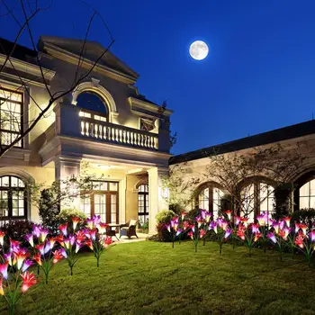 4 Heads Simulation Lily Solar LED Light Garden Lawn Landscape Decorative Lamp Over 8 Hours of Light Emission at Full Charge
4 Heads Simulation Lily Solar LED Light Garden Lawn Landscape Decorative Lamp Over 8 Hours of Light Emission at Full Charge