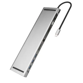 10 in 1 USB C Adapter Type C To HDMI VGA Converter USB HUB with SD/TF Card Reader PD Charging RJ45 Adapter for MacBook-s
10 in 1 USB C Adapter Type C To HDMI VGA Converter USB HUB with SD/TF Card Reader PD Charging RJ45 Adapter for MacBook-s