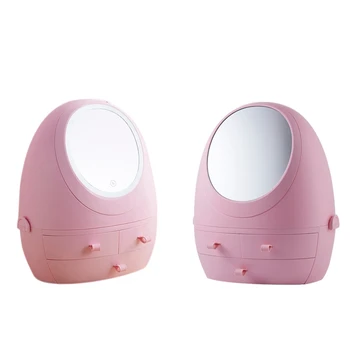 Cosmetic Storage Box High Capacity 360 ° Portable Jewelry Box Dustproof Drawer Waterproof Mirror Light-Pink
Cosmetic Storage Box High Capacity 360 ° Portable Jewelry Box Dustproof Drawer Waterproof Mirror Light-Pink