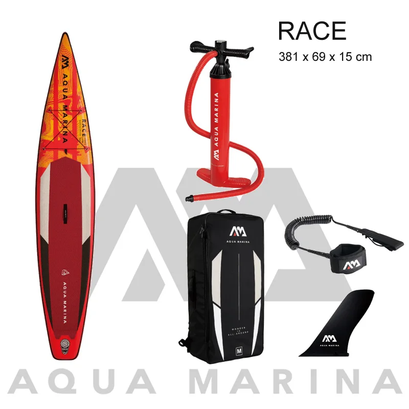 

AQUA MARINA RACE NEW 2021 381*66*15cm inflatable sup stand up paddle board inflatable surf surfboard fast racing speed water