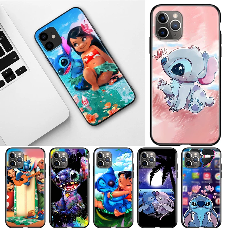 Милый мультяшный Стич для Apple iPhone 12 11 Pro Max mini XS XR X 8 7 6 6S Plus 5S SE 2020 мягкий чехол