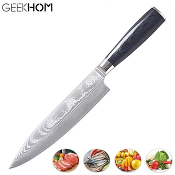 Damascus Chef Knife Japanese Knives For Kitchen 8 Inch Damascus Steel Cooking Knives Professional Sharp Santoku Clever Cutter
Damascus Chef Knife Japanese Knives For Kitchen 8 Inch Damascus Steel Cooking Knives Professional Sharp Santoku Clever Cutter