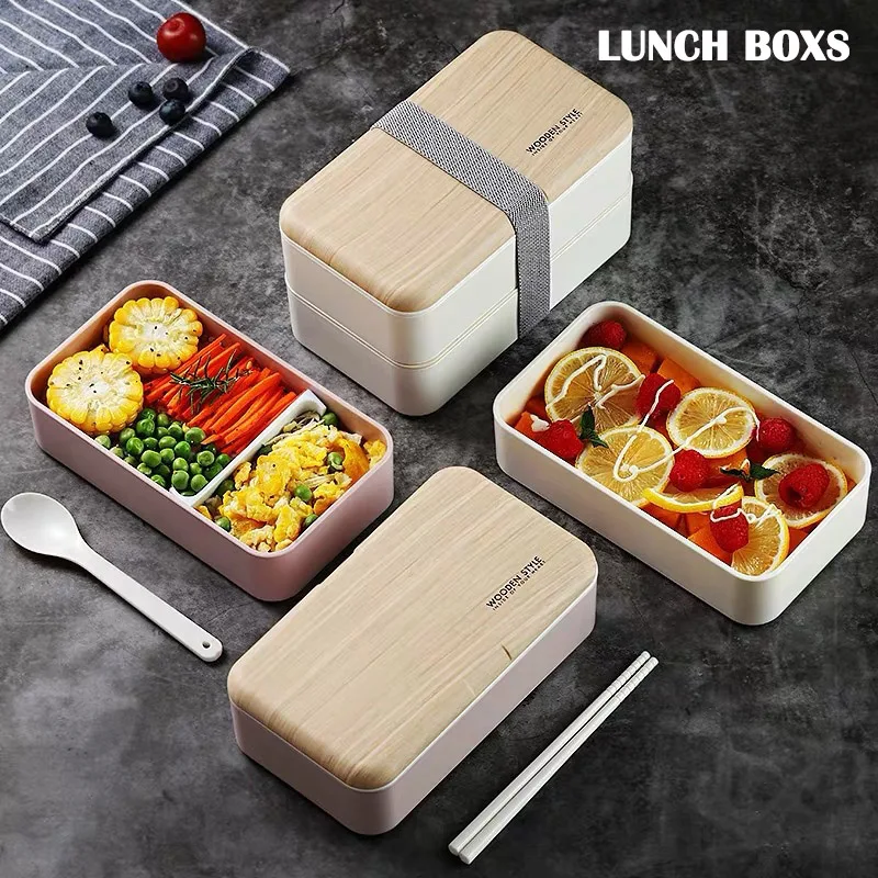 Lunch Box with Cutlery Set Double Layer Leak Proof Portable Container Box YU-Home
Lunch Box with Cutlery Set Double Layer Leak Proof Portable Container Box YU-Home