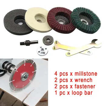 9pcs Angle Grinder Set Practical Portable Power Tool Wrench Accessories Wood Metal Cutting Durable Polishing Hand Drill Loop Bar
9pcs Angle Grinder Set Practical Portable Power Tool Wrench Accessories Wood Metal Cutting Durable Polishing Hand Drill Loop Bar