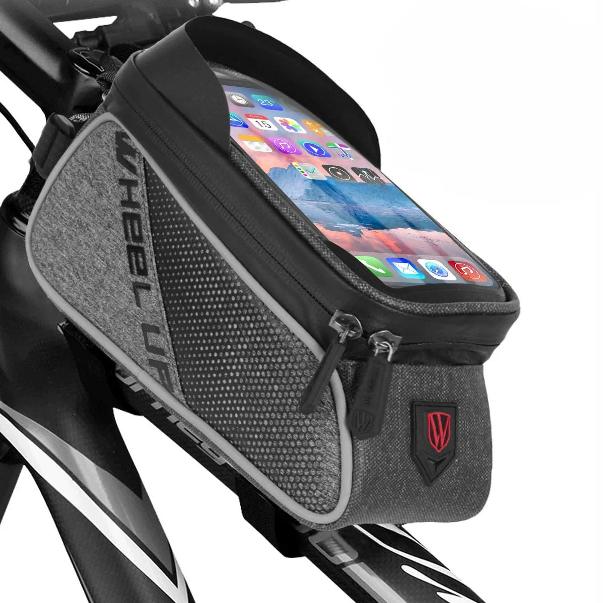 Bicycle Frame Bag Waterproof Bicycle Handlebar Bag Bicycle Cell Phone Bag with Touch Screen, Large Capacity, with Headphone Hole
Bicycle Frame Bag Waterproof Bicycle Handlebar Bag Bicycle Cell Phone Bag with Touch Screen, Large Capacity, with Headphone Hole