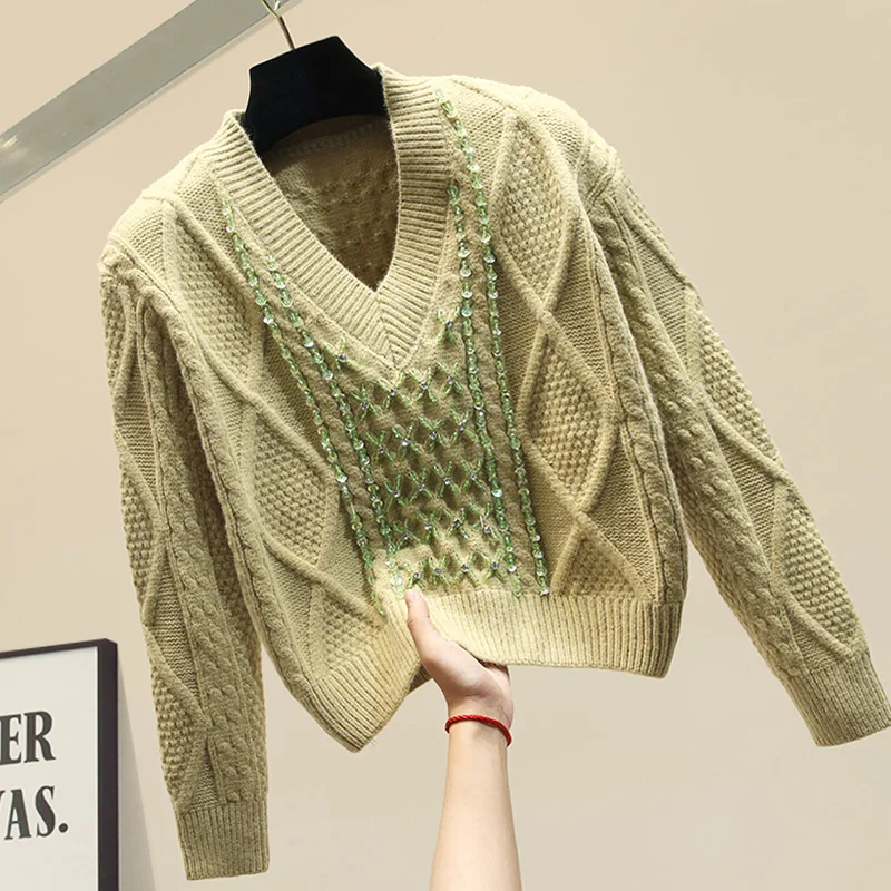 Autumn Winter Knitted Sweater Women's Long Sleeves Thick Warm Sweater Short Pullovers Women's Loose Jumper Pullovers Mujer
Autumn Winter Knitted Sweater Women's Long Sleeves Thick Warm Sweater Short Pullovers Women's Loose Jumper Pullovers Mujer