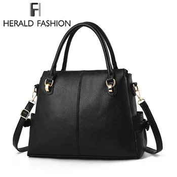 Herald Fashion Women Handbag High Quality Leather Female Shoulder Bag Causal Capacity Top-Handle Totes Lady's Messenger Bag 
Herald Fashion Women Handbag High Quality Leather Female Shoulder Bag Causal Capacity Top-Handle Totes Lady's Messenger Bag