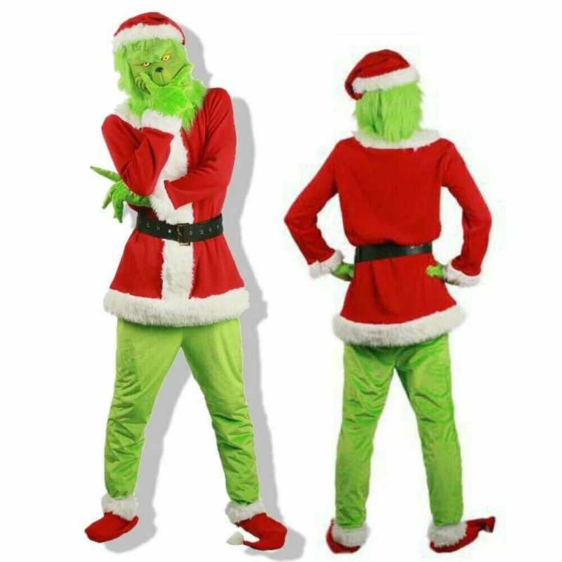 

Cosplay Christmas Outfit Christmas Grinch Costume Holiday Cosplay Party Suit Adult Kid Children COS Dress