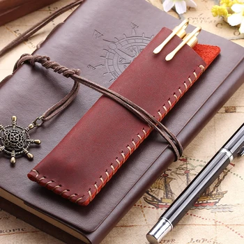 Leather Pencil Bag Retro Style Genuine Cowhide Fountain Pen Case Holder Vintage Style Office Accessories For Travel Journal
Leather Pencil Bag Retro Style Genuine Cowhide Fountain Pen Case Holder Vintage Style Office Accessories For Travel Journal