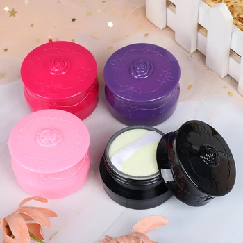 

10g Empty Loose Powder Box Jar With Grid Sifter & Puff Flower Pattern Packing Beads Container Powdery Cake Box Cosmetic Case New