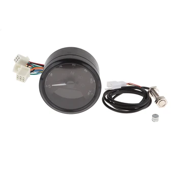 12V LCD Digital Motorcycle Speedometer Tachometer Water Temp Fuel Gauge LED Backlight