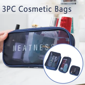 1 PC Mesh Clear Cosmetic Bag Zipper Makeup Bags for Women Washing Solid Travel Organizer Black Toiletry Bag Dropshipping 2020
1 PC Mesh Clear Cosmetic Bag Zipper Makeup Bags for Women Washing Solid Travel Organizer Black Toiletry Bag Dropshipping 2020