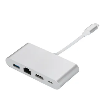 USB C to HDMI 4K + RJ45 LAN Network + USB 3.0 + Type C Adapter Converter AC1403 18Nov06
USB C to HDMI 4K + RJ45 LAN Network + USB 3.0 + Type C Adapter Converter AC1403 18Nov06