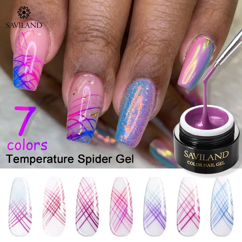 SAVILAND Thermal Spider Gel Glitter Luminous Strong Wire Drawing Creative Point To Line Painting Spider DIY Nail Art Design
SAVILAND Thermal Spider Gel Glitter Luminous Strong Wire Drawing Creative Point To Line Painting Spider DIY Nail Art Design