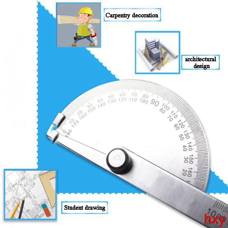 Protractor for hand Protractor 180 degree steel angle Simple protractor Double arm protractor
Protractor for hand Protractor 180 degree steel angle Simple protractor Double arm protractor