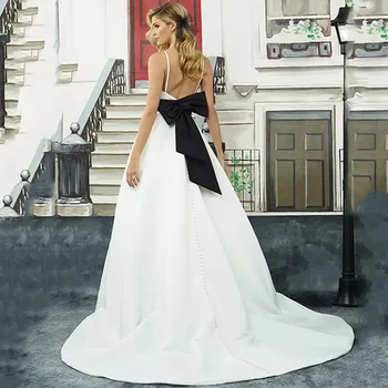 Eightree A-Line Wedding Dresses 2019 V Neck Belt Wedding Gowns Plus vestido de noiva Backless Satin Bride Dress robe de soiree 
Eightree A-Line Wedding Dresses 2019 V Neck Belt Wedding Gowns Plus vestido de noiva Backless Satin Bride Dress robe de soiree