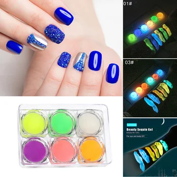 6pcs/set Nail Luminous Gel Nail Fluorescent Gel for Party Club Manicure Body Art @ME88
6pcs/set Nail Luminous Gel Nail Fluorescent Gel for Party Club Manicure Body Art @ME88