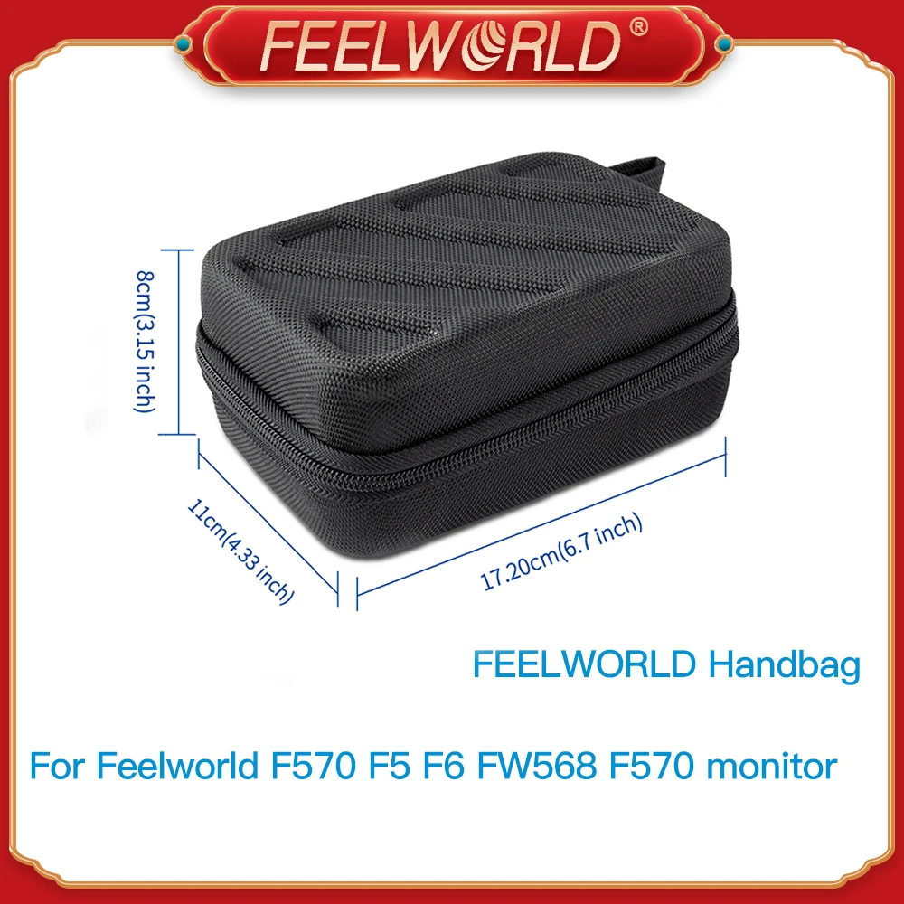 

FEELWORLD Handbag Portable Carrying Case for Feelworld F570 F5 F6 FW568 F570 F6 PLUS S55 Etc 5.7" Camera Field Monitor
