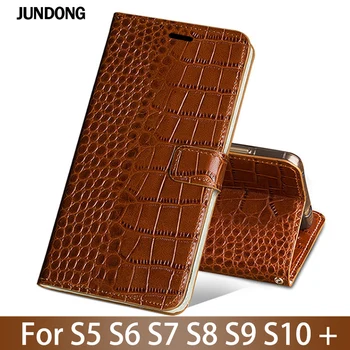 Leather Flip Phone Case For Samsung S3 S4 S5 S6 Edge plus S7 edge S8 S9 S10 Plus case Crocodile Texture Card slots Cover
Leather Flip Phone Case For Samsung S3 S4 S5 S6 Edge plus S7 edge S8 S9 S10 Plus case Crocodile Texture Card slots Cover