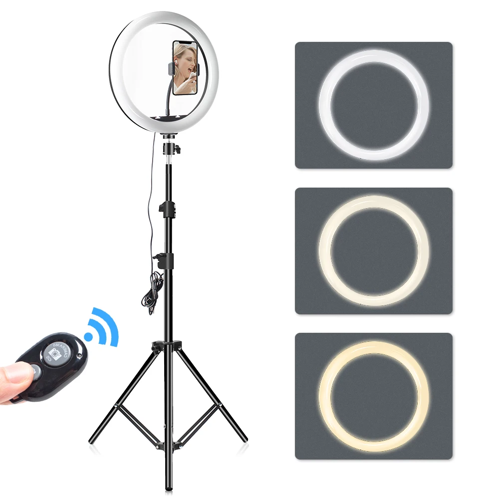 12 Inch Ring Light With Tripod Adjustble 30Cm Ring Led Lamp Usb Charge Selfie 3 Phone Holders Video Lighting Studio Kit
12 Inch Ring Light With Tripod Adjustble 30Cm Ring Led Lamp Usb Charge Selfie 3 Phone Holders Video Lighting Studio Kit