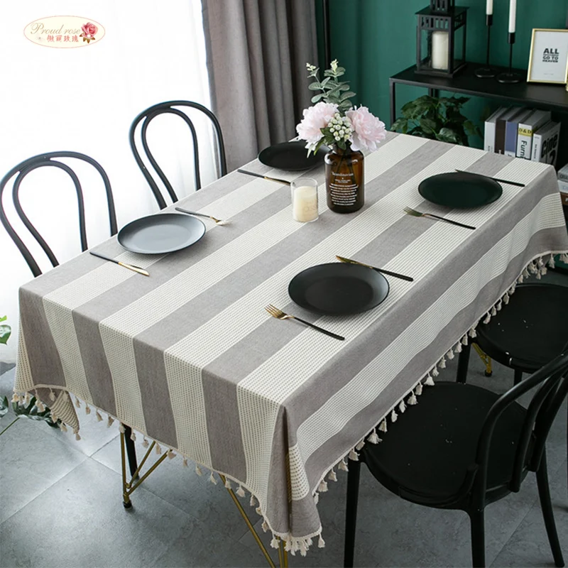 Proud Rose New Japanese Korean Simple Plain Wide Striped Lace Tassel Jacquard Tablecloth Rectangular Table Cloth Tea Table
Proud Rose New Japanese Korean Simple Plain Wide Striped Lace Tassel Jacquard Tablecloth Rectangular Table Cloth Tea Table