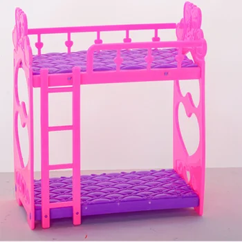 Plastic Miniature Furniture Dollhouse Living Room Bed Toy Baby DIY Accessories Assembly Double Decker Bunk Bed For Dolls Bedroom 
Plastic Miniature Furniture Dollhouse Living Room Bed Toy Baby DIY Accessories Assembly Double Decker Bunk Bed For Dolls Bedroom