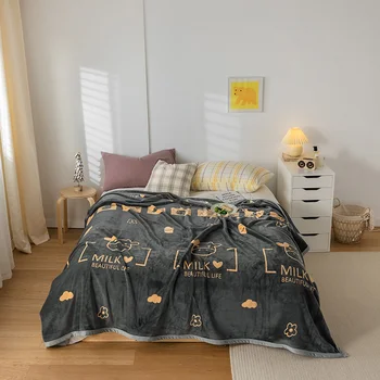 Winter Warm blanket Printing coral velvet double-sided sofa cover winter bed covers Warm flannel throw blanket bed sheet 
Winter Warm blanket Printing coral velvet double-sided sofa cover winter bed covers Warm flannel throw blanket bed sheet