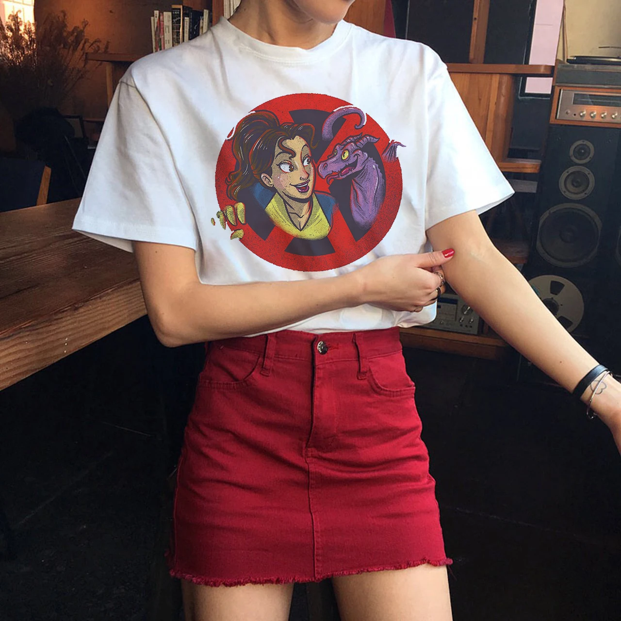 Фото Женская футболка с коротким рукавом модная круглым вырезом большие размеры 2019 |