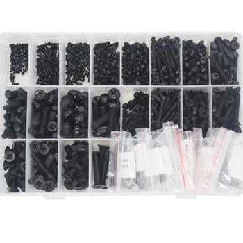 Black Nylon Phillips Pan Flat Head Machine screw Nut Flat Washer Round Countersunk Bolt M2 M2.5 M3 M4 M5 M6 Assortment Kit
Black Nylon Phillips Pan Flat Head Machine screw Nut Flat Washer Round Countersunk Bolt M2 M2.5 M3 M4 M5 M6 Assortment Kit