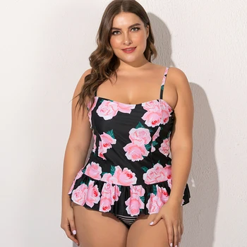 Plus Size Swimwear Women Rose Print Bathing Suit Stripe Large Size 2 Pcs Swimsuit Bikinis Maillot De Bain Swimming Suit 5XL
Plus Size Swimwear Women Rose Print Bathing Suit Stripe Large Size 2 Pcs Swimsuit Bikinis Maillot De Bain Swimming Suit 5XL