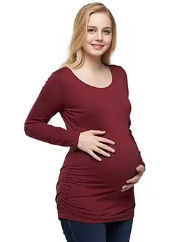 Pregnant Clothes for Women Tops Women's Blouse Maternity Clothes Side Ruched Long Sleeve Top Pregnancy Shirt Jersey Top
Pregnant Clothes for Women Tops Women's Blouse Maternity Clothes Side Ruched Long Sleeve Top Pregnancy Shirt Jersey Top