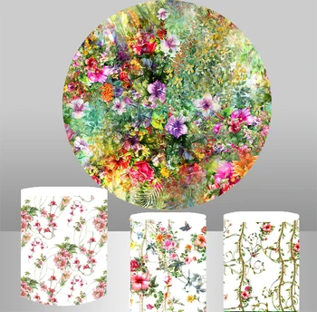 Round circle background baby shower backdrop Colorful oil painting flowers wedding party decor elastic 3 cylinder covers YY-301
Round circle background baby shower backdrop Colorful oil painting flowers wedding party decor elastic 3 cylinder covers YY-301