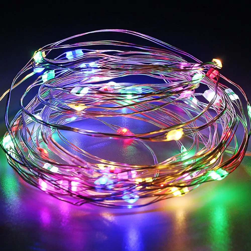 LED String Lights Silver Wire Garland Light Home Christmas Wedding Party Decoration Battery Powered 10M 100leds String Lights
LED String Lights Silver Wire Garland Light Home Christmas Wedding Party Decoration Battery Powered 10M 100leds String Lights