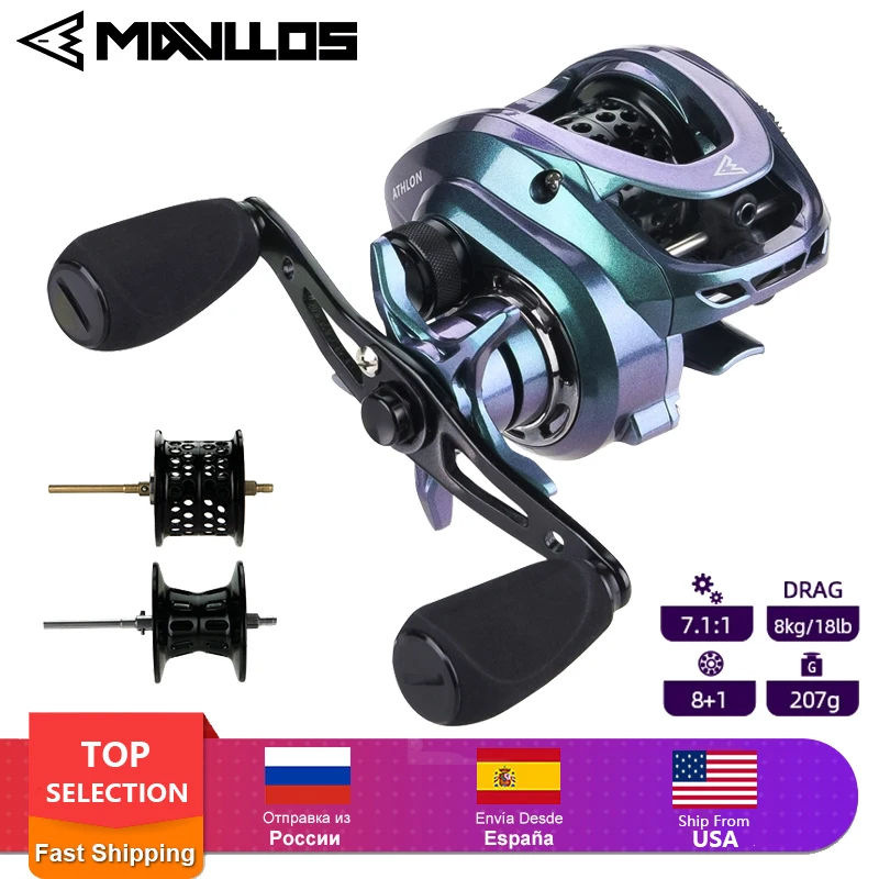 Mavllos ATHLON NMB Bearing BFS Ultralight Fishing Reel Baitcasting Reel Left Right Hand 2 Metal Spool Bait Finesse Casting Reels
Mavllos ATHLON NMB Bearing BFS Ultralight Fishing Reel Baitcasting Reel Left Right Hand 2 Metal Spool Bait Finesse Casting Reels