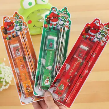 Pencil + Rulers + Eraser + Pencil Sharpener Set Christmas Stationery for Kids Nursery School
Pencil + Rulers + Eraser + Pencil Sharpener Set Christmas Stationery for Kids Nursery School