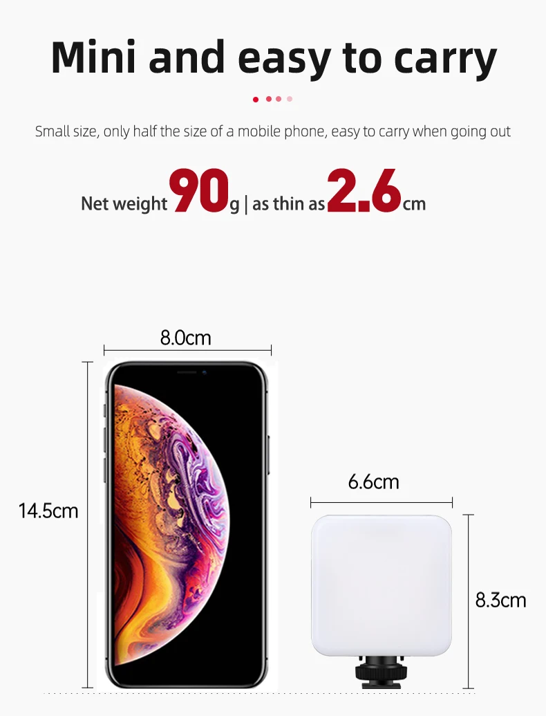 6W Mini RGB LED Video Light with Tripod 2700K-6500K On Camera Fill Light Photography Lighting For Tiktok Vlog Light lamp 6W Mini RGB LED Video Light with Tripod 2700K-6500K On Camera Fill Light Photography Lighting For Tiktok Vlog Light lamp