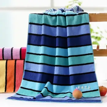 Large Simple Striped Cotton Bath Towel Adults Color Absorbent Bath Towel Toalha Seca Cabelo Couple Household Products MM60YJ 
Large Simple Striped Cotton Bath Towel Adults Color Absorbent Bath Towel Toalha Seca Cabelo Couple Household Products MM60YJ