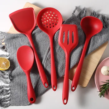 Silicone Kitchenware Spatula Soup Spoon Kitchen Non-stick Cooking Silicone Spatula Set
Silicone Kitchenware Spatula Soup Spoon Kitchen Non-stick Cooking Silicone Spatula Set