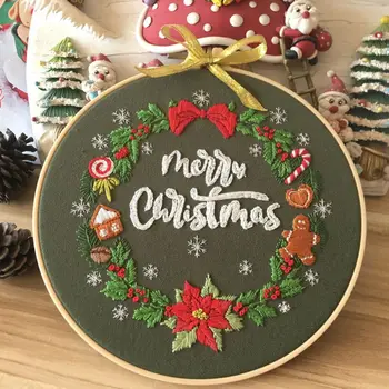 Christmas Pattern DIY Embroidery Starter Kit with Embroidery Hoop Cotton Linen Cloth Thread Needlework Art Sewing Craft
Christmas Pattern DIY Embroidery Starter Kit with Embroidery Hoop Cotton Linen Cloth Thread Needlework Art Sewing Craft
