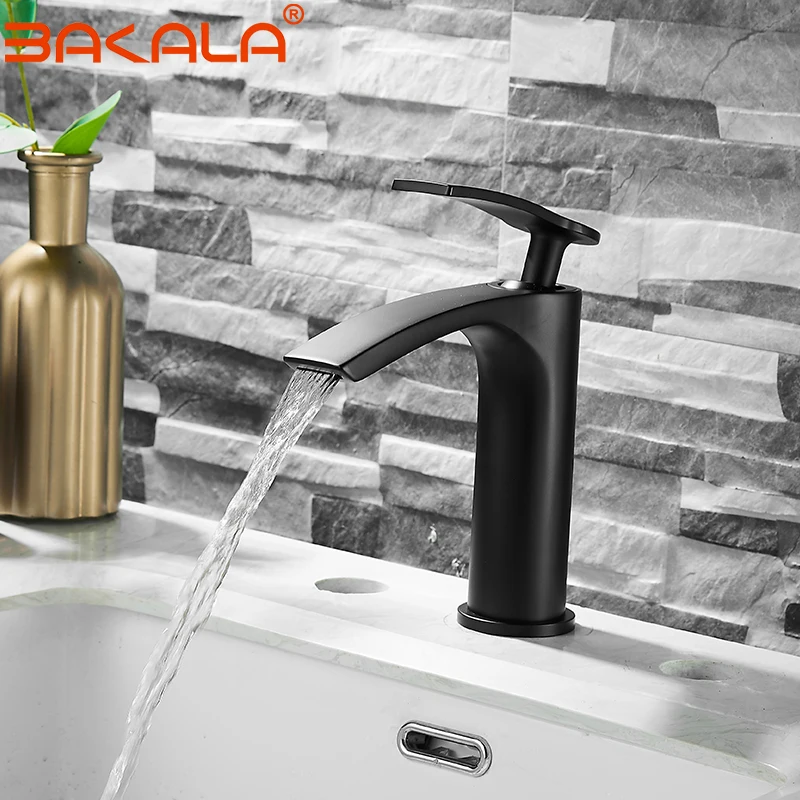 BAKALA Waterfall Basin Faucets bathroom cold and hot water brass 4 patterns mixers single handle Deck mounted faucet
BAKALA Waterfall Basin Faucets bathroom cold and hot water brass 4 patterns mixers single handle Deck mounted faucet