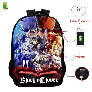 Anime Black Clover USB Charge Backpack School Bags for Teenage Boy Girls Multifunction Laptop Backpack WaterproofTravel Rucksack
Anime Black Clover USB Charge Backpack School Bags for Teenage Boy Girls Multifunction Laptop Backpack WaterproofTravel Rucksack