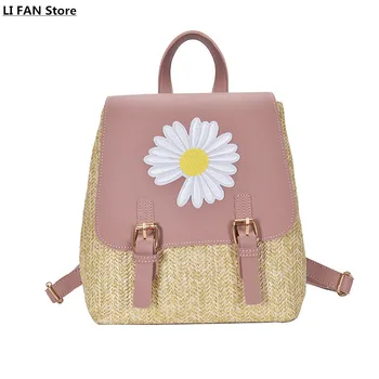Straw Woven Backpack Women Backpacks For School Female Summer Bag Little Daisy Female Straw Bag Women's Bags Leisure Beach Bag
Straw Woven Backpack Women Backpacks For School Female Summer Bag Little Daisy Female Straw Bag Women's Bags Leisure Beach Bag