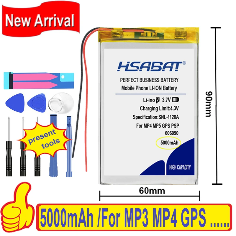 Аккумулятор 100% мА · ч 5000 мАч для GPS MP4 камеры внешнего аккумулятора планшета