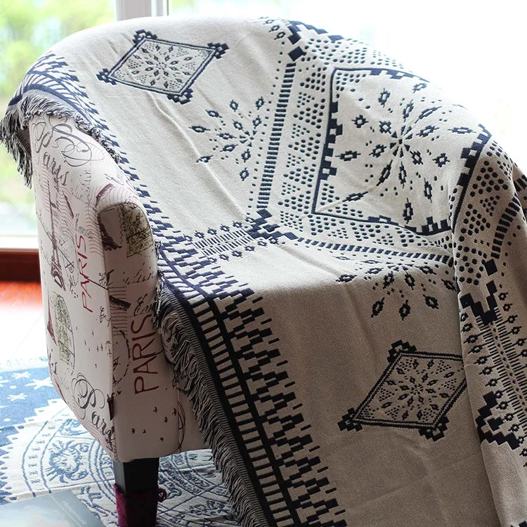 double-sided Blankets Bohemian Geometric Pattern Thread Blanket Sofa/Bed/Plane Decorative Throws Knit Blanket with Tassel
double-sided Blankets Bohemian Geometric Pattern Thread Blanket Sofa/Bed/Plane Decorative Throws Knit Blanket with Tassel