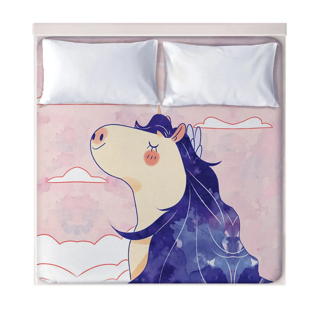 3D Cartoon Unicorn Fitted Sheets 3D Cartoon Unicorn Fitted Sheets