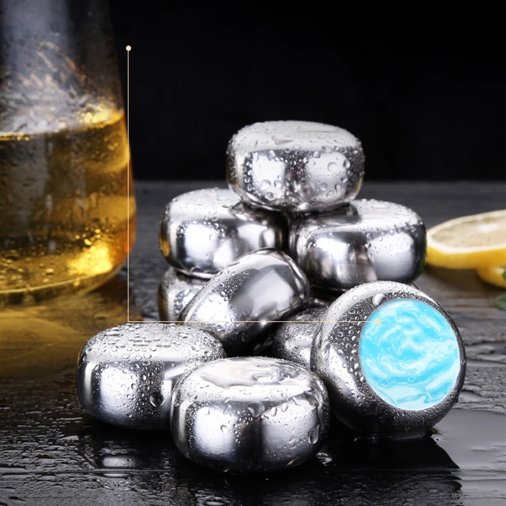 1pc Reusable Round Stainless Steel Ice Cube Cooler Cold Chiller Tool Chilling Ice Stone for Wine Drinks Vodka Whiskey Ice Maker
1pc Reusable Round Stainless Steel Ice Cube Cooler Cold Chiller Tool Chilling Ice Stone for Wine Drinks Vodka Whiskey Ice Maker