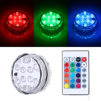 IP68 Waterproof Battery Operated Multi Color Submersible 10 LED Underwater Light for Fish Tank Pond Swimming Pool Wedding Party
IP68 Waterproof Battery Operated Multi Color Submersible 10 LED Underwater Light for Fish Tank Pond Swimming Pool Wedding Party