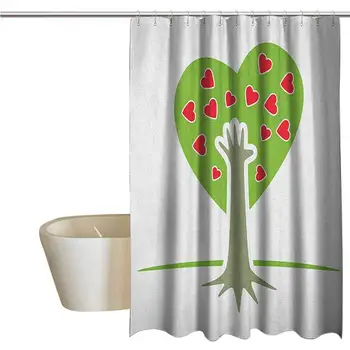 Tree of Life Elegant Shower Curtains Eco Friendly Cute Symbolic Tree with Hand and Heart Flower Nature Theme Waterproof Fabric
Tree of Life Elegant Shower Curtains Eco Friendly Cute Symbolic Tree with Hand and Heart Flower Nature Theme Waterproof Fabric